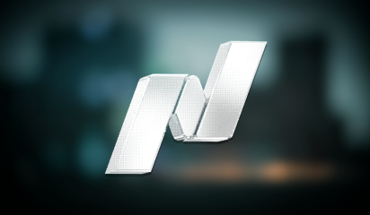 Dithered chrome rendering of the Nasdaq ribbon mark