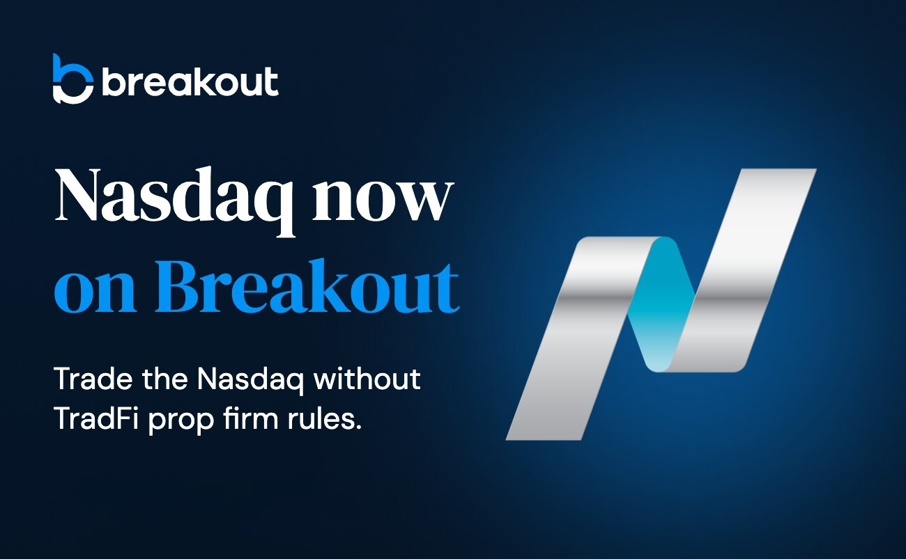 Nasdaq now on Breakout: trade the Nasdaq without TradFi prop firm rules